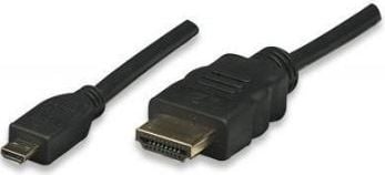 Cablu HDMI tata - Micro HDMI tata, High Speed, 3M, 4K , Techly, Negru, ICOC HDMI-4-AD3