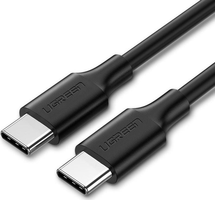 Cablu incarcare si date US286 Ugreen, Fast Charging, USB Type-C la USB Type-C 60W/3A, PVC, 2m, Negru