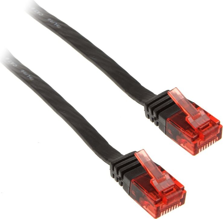 Cablu inline 0.5m - kabel sieciowy U/UTP - 1000 Mbit - Cat.6 - RJ45 - negru (71655S)