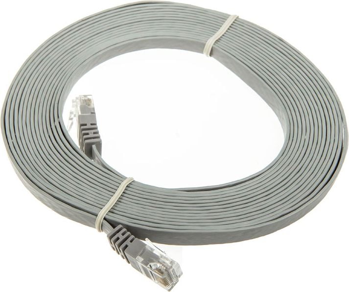 Cablu inline 5m - kabel sieciowy U/UTP - 1000 Mbit - Cat.6 - RJ45 - szary (71605)