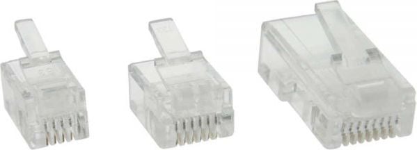 Cablu inline 8P8C modular plug, crimper RJ45, RJ - cablu panglica ISDN, 100 de bucati (73098)