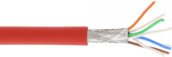 Cablu inline Cablu de instalare S / FTP PIMF, CAT.6, fara halogeni, 500MHz, rosu 100m (76899R)