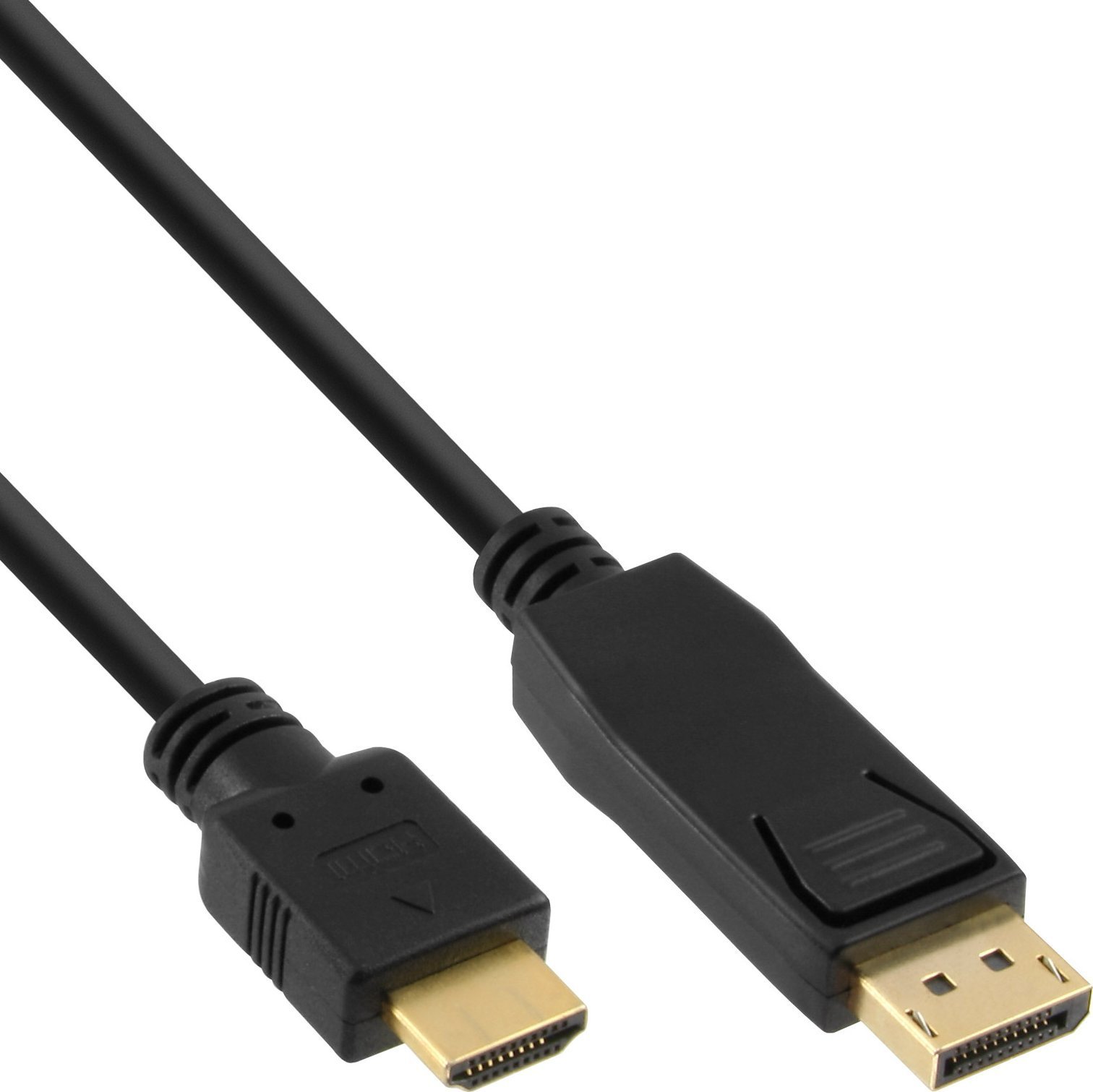 Cablu InLine, DisplayPort - HDMI, negru