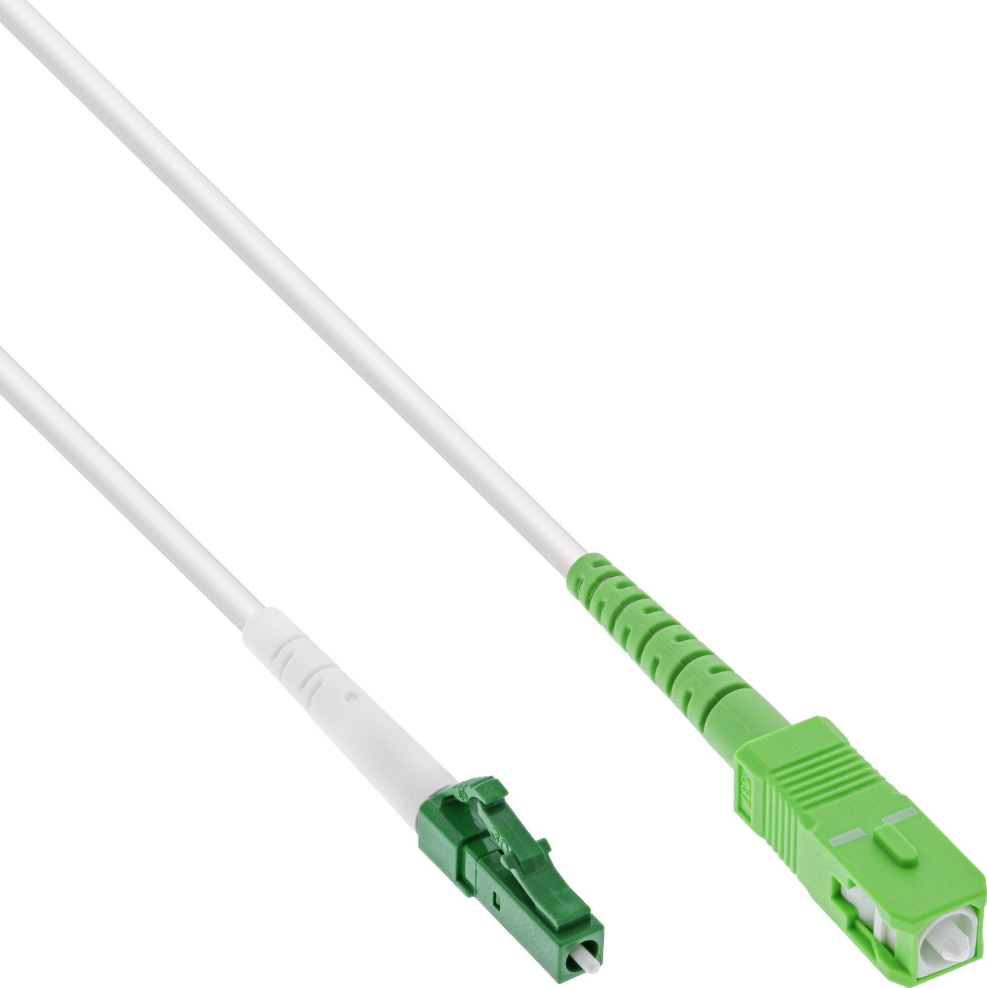 Cablu InLine InLine® cu fibră optică Simplex, FTTH, LC/APC 8&deg; la SC/APC 8&deg;, 9/125µm, OS2, 1m