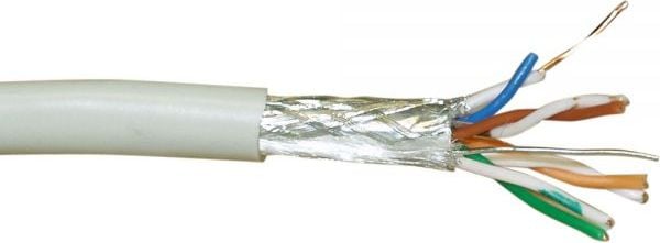 Cablu inline InLine Instalare Solid Cable SF / UTP Cat.5e AWG 24 CU halogen 50m liber