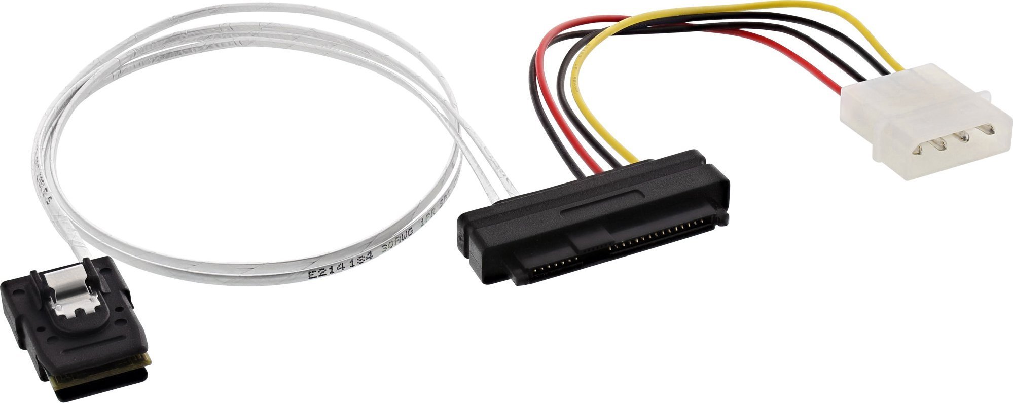 Cablu InLine InLine® SAS Mini SAS SFF-8087 la 1x SAS SFF-8482 + Putere 0,75 m