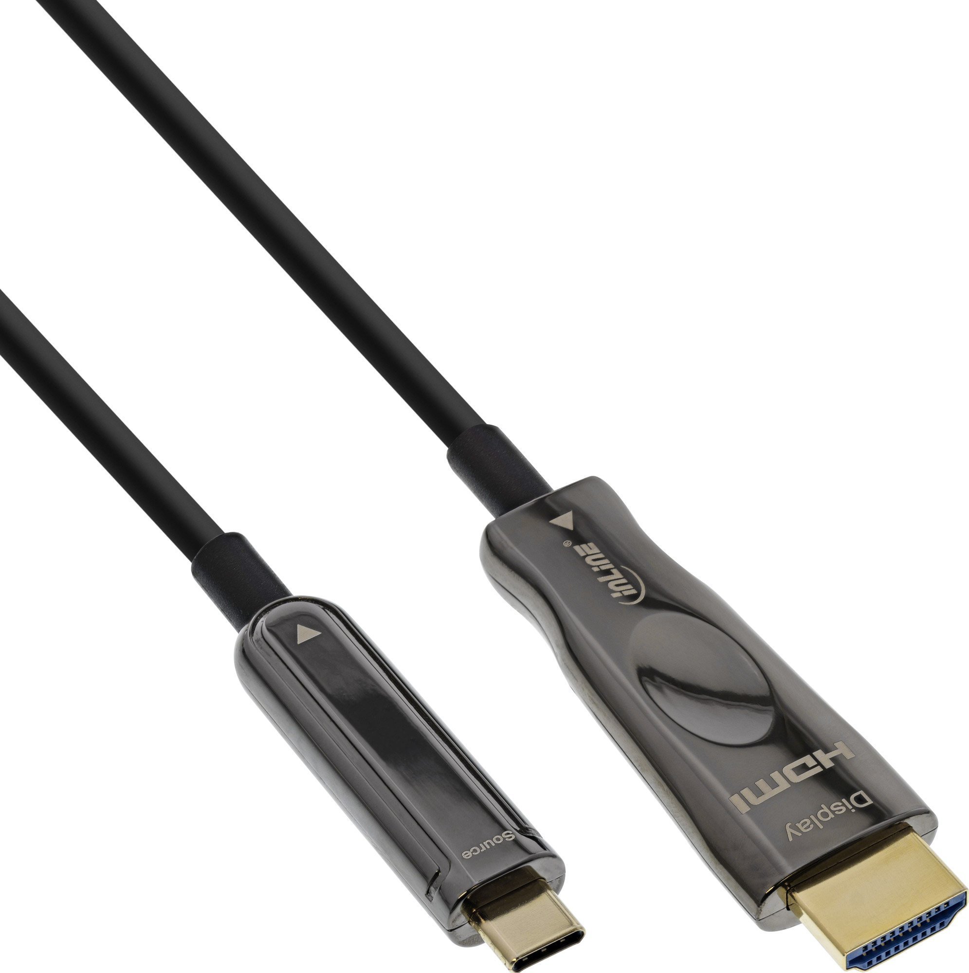 Cablu InLine InLine® USB Display AOC, USB Type-C tată la HDMI tată (DP Alt Mode), 50 m