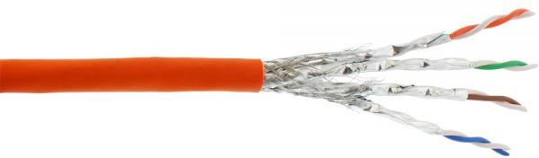 Cablu inline Kabel instalacyjny S/FTP, PiMF, Cat.7a, AWG23, 1200MHz, halogen Free, portocaliu, 50m (70050I)
