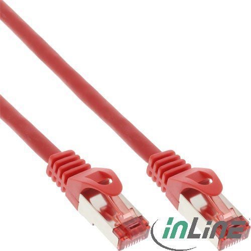 Cablu inline Patch Cable S/FTP PiMF Cat.6 250MHz PVC miedź rosu 10m (76400R)