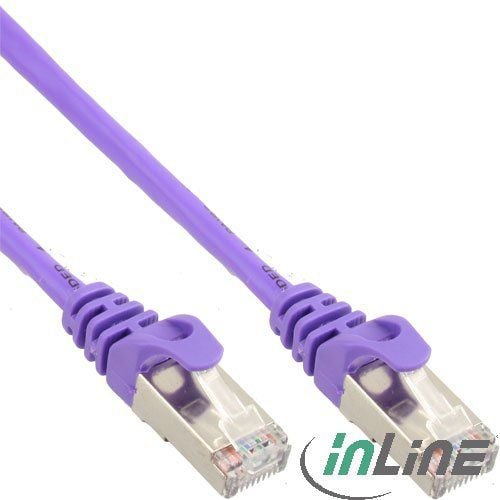 Cablu inline Patch, Cat.5e, SF / UTP, 0.5m, Purple (72550P)