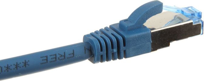 Cablu inline Patch cord Cat.6 S / FTP (PIMF), 500MHz, albastru, 10m (76800B)