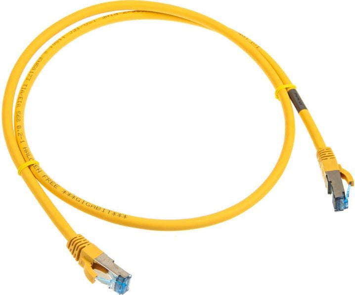 Cablu inline Patch cord Cat.6 S / FTP (PIMF), 500MHz, galben, 1m (76811Y)