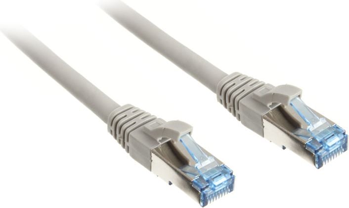 Cablu inline Patch cord Cat.6 S / FTP (PIMF), 500MHz, gri, 0.5m (76850)
