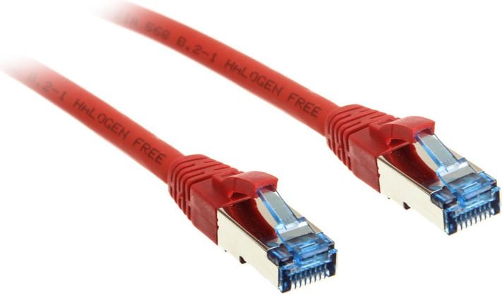Cablu inline Patch cord Cat.6 S / FTP (PIMF), 500MHz, rosu, 1.5m (76814R)