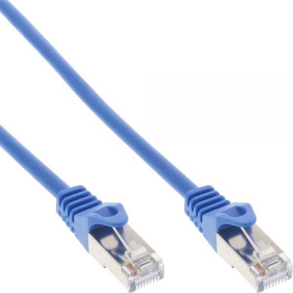 Cablu inline Patch F / UTP, Cat.5e, albastru 0.5m (71550B)