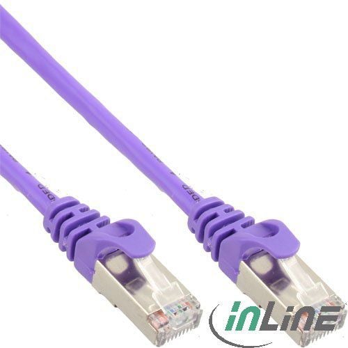 Cablu inline Patchcord, Cat.5e, SF/UTP, 1m, Fioletowy (72511P)