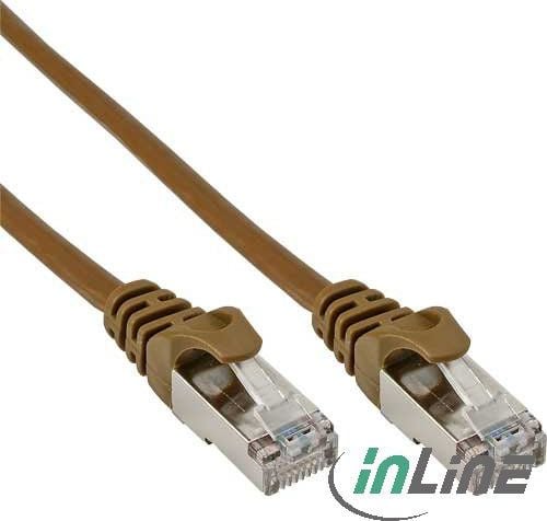 Cablu inline Patchcord, Cat.5e, SF/UTP, 2m, brązowy (72502K)