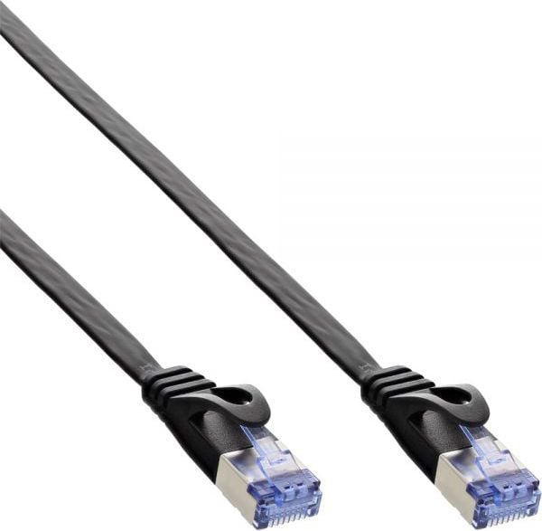 Cablu inline Patchcord Flat U/FTP, Cat.6A, negru 0.5m (71855S)
