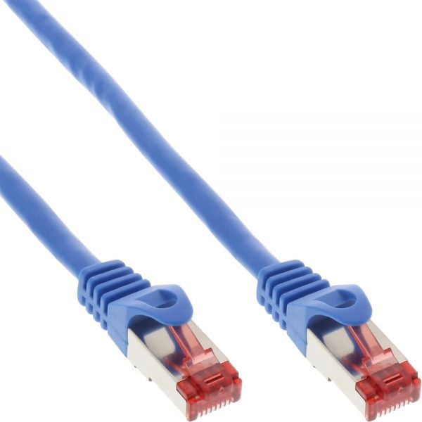 Cablu inline Patchcord S/FTP, PiMF, Cat.6, 250MHz, halogen free, albastru 0.25m (76922B)
