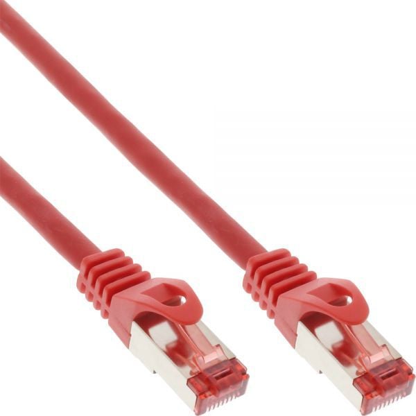 Cablu inline Patchcord S/FTP, PiMF, Cat.6, 250MHz, PVC, CCA, rosu 10m (76110R)