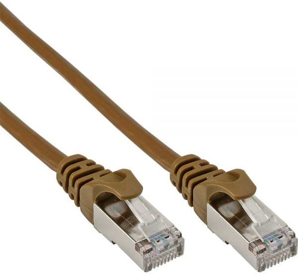 Cablu inline Patchcord SF/UTP Cat.5e, brązowy 0.3m (72533K)
