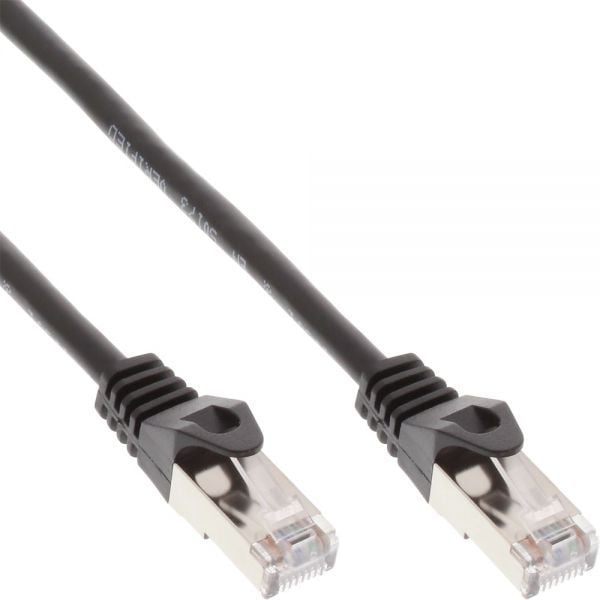 Cablu inline Patchcord SF/UTP Cat.5e, negru 0.25m (72522S)