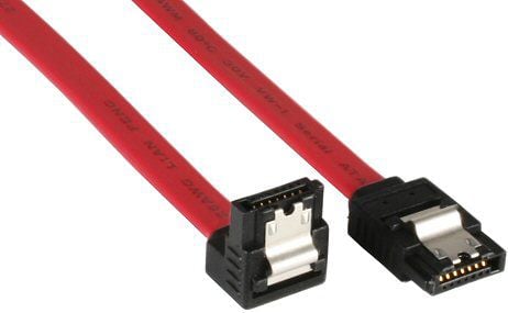Cablu inline SATA 30cm cablu unghi - rosu (27703V)