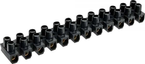 Cablu inline Terminal Strip 6mm, 24 porturi, negru, 10 piese (44006B)