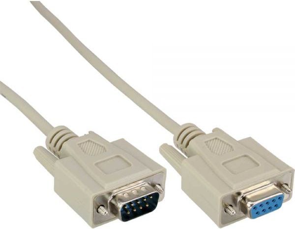 Cablu inline Turnate cablu DB9 serial de sex masculin - feminin 3m directa gri (12233)