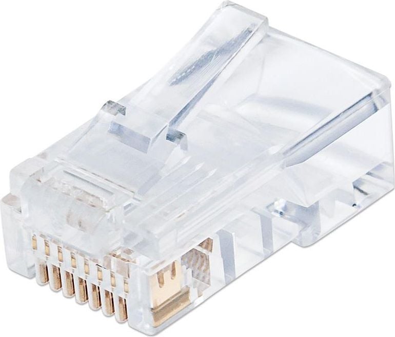 Cablu intellinet network solutions jack modular 8P8C RJ45 UTP CAT5e borcan de sarma 100p. (790512)