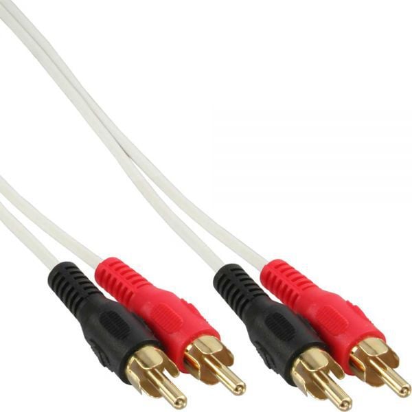 Cablu Intos, RCA (Cinch) x2 - RCA (Cinch) x2, alb