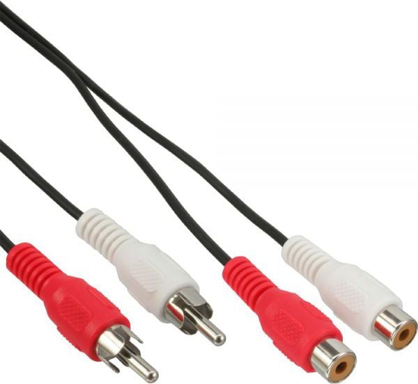 Cablu Intos, RCA (Cinch) x2 - RCA (Cinch) x2, negru