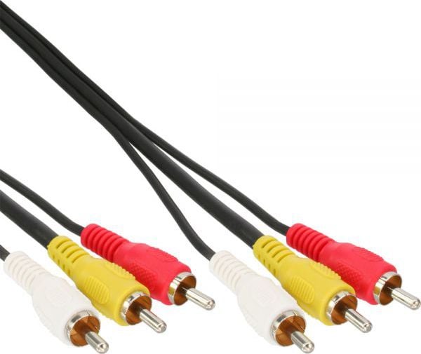 Cablu Intos, RCA (Cinch) x3 - RCA (Cinch) x3, negru