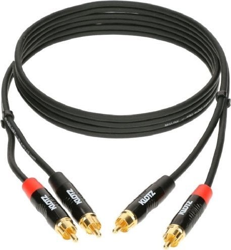 Cablu Klotz RCA (Cinch) x2 - RCA (Cinch) x2 3m negru