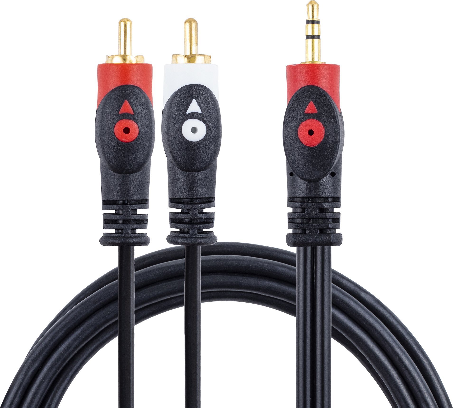 Cablu Libox, MiniJack 3,5 mm - RCA (Cinch) x2, Negru