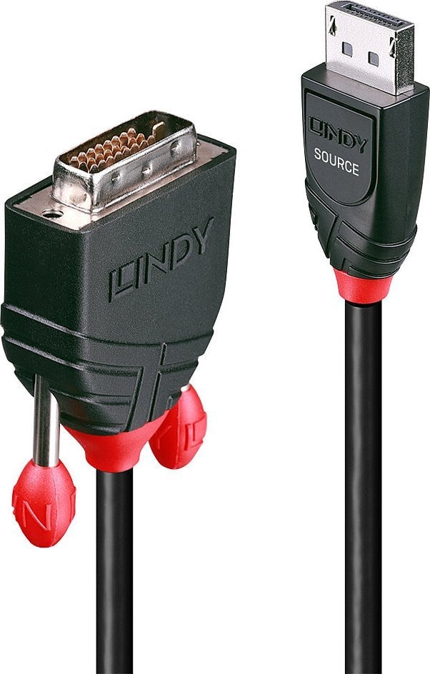 Cablu Lindy, DisplayPort - DVI-D, negru