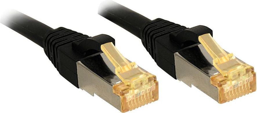 Cablu lindy RJ-45 / RJ-45 Categoria 7 S / FTP 0.3m negru (47305)