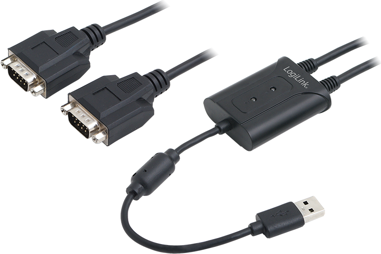 Cablu logilink Adaptor USB 2.0 / 2x RS232 (AU0031)