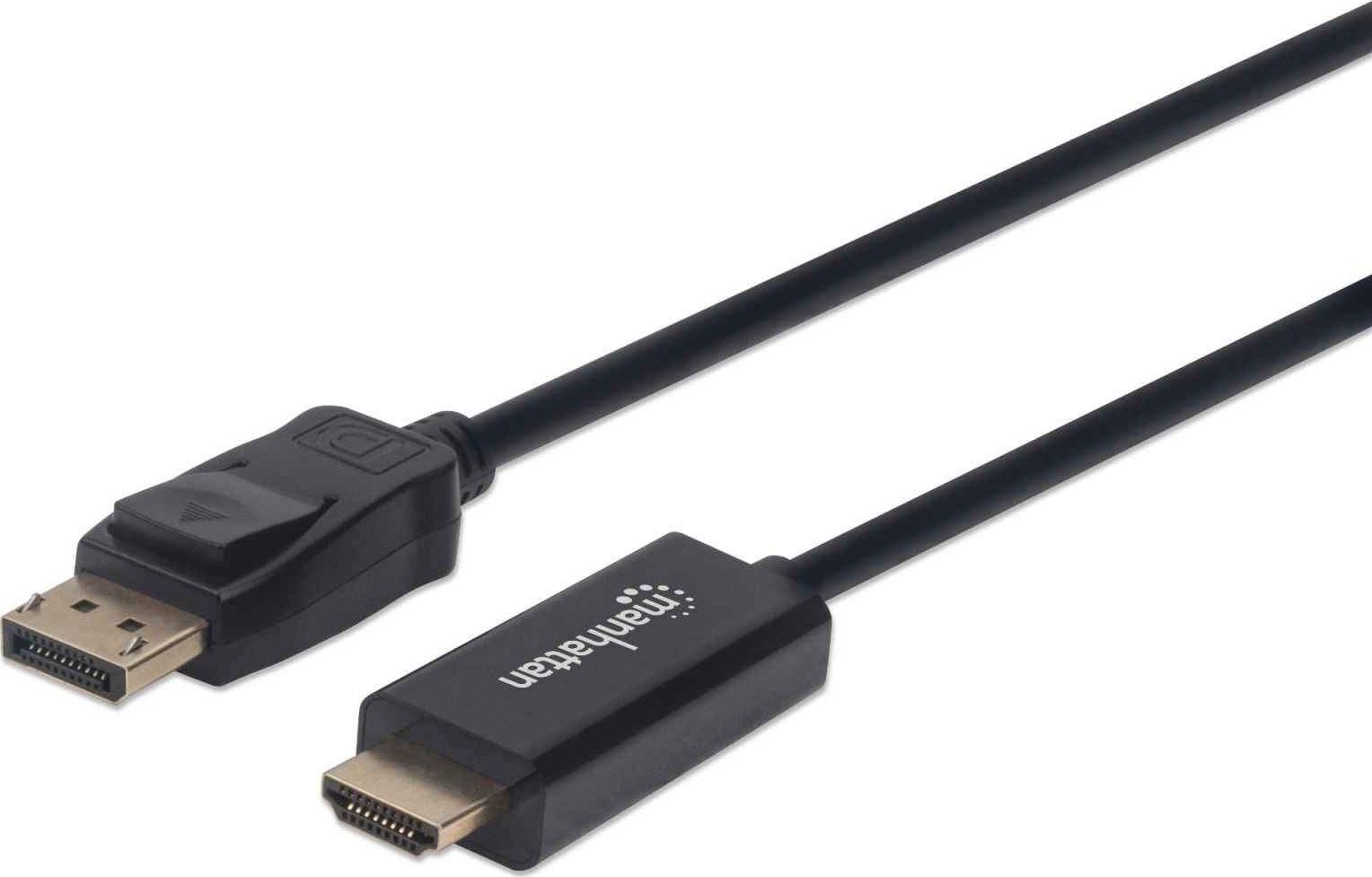 Cablu Manhattan, DisplayPort - HDMI, negru