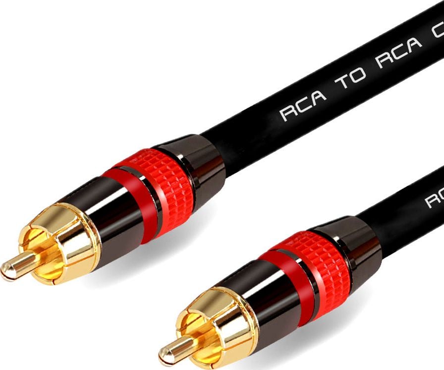 Cablu Mozos RCA (Cinch) - RCA (Cinch) 3m negru (MCABLE-RR)