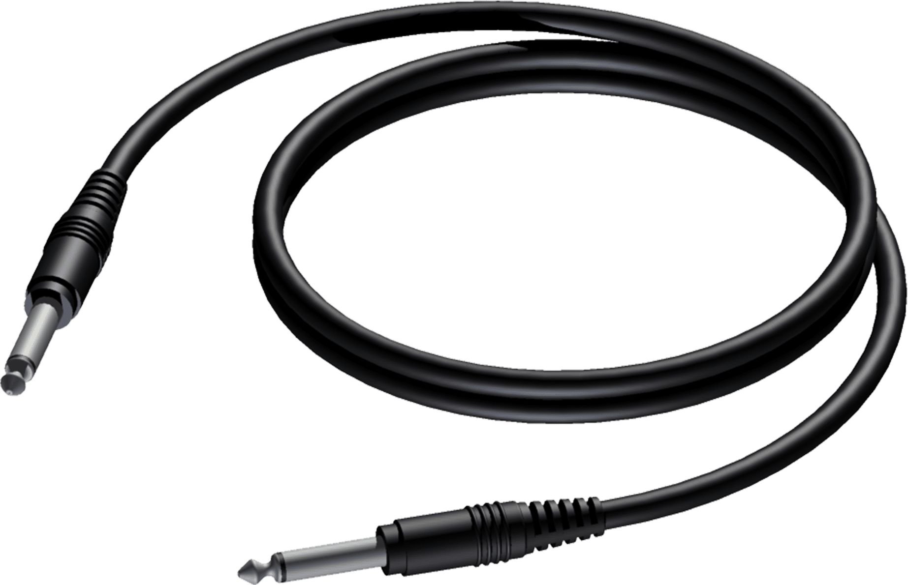 Cablu mufă Procab 6,3 mm - mufă 6,3 mm 1,5 m negru (CAB600/1,5)