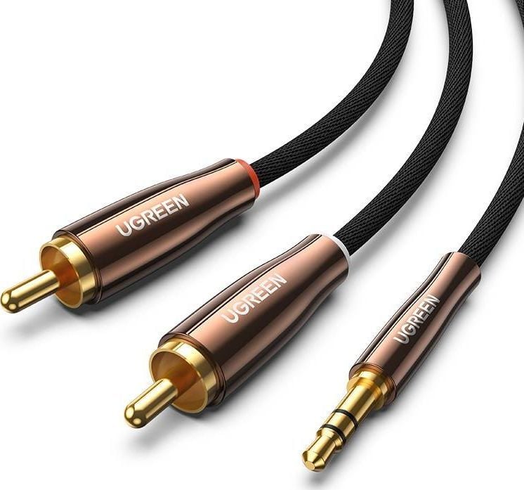 Cablu mufă Ugreen 3,5 mm - RCA (Cinch) x2 3m negru (80848)