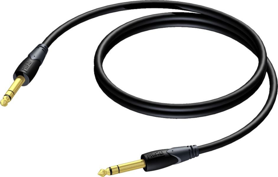 Cablu mufă Procab 6,3 mm - mufă 6,3 mm 3 m negru (CLA610/3)