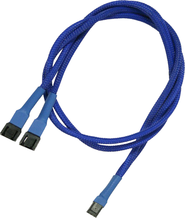 Cablu nanoxia 3 pini splitter molex 60cm, albastru (900200003)