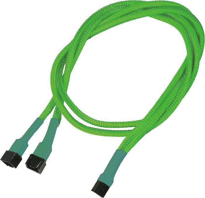 Cablu nanoxia splitter Molex cu 3 pini 60 cm, verde neon (NX3PY60NG)