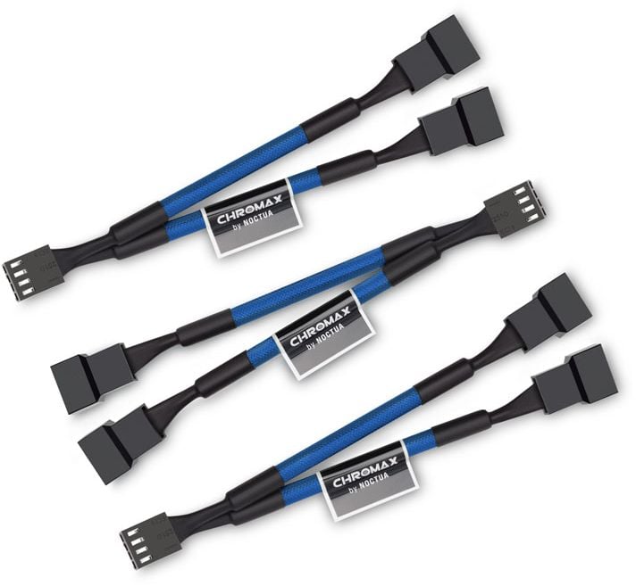 Cablu noctua Kabel Typu Y, 4 Pin, 3 sztuki, albastru (NA-SYC1.blue)