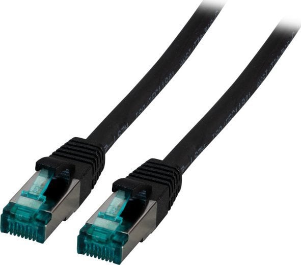 Cablu patch EFB EFB RJ45 S/FTP, Cat.6A, LSZH, 0,15 m, negru