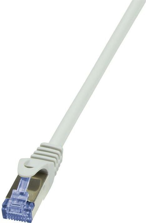Cablu Patchcord Logilink CQ4022S, S/FTP, Cat6a, 0.5m, alb
