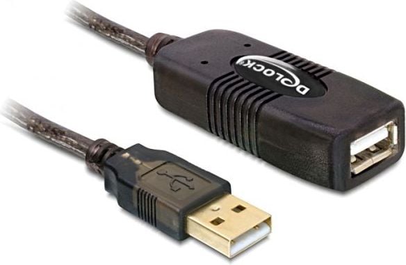 Cablu prelungitor activ USB 2.0 T-M 15m, Delock 82689