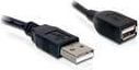 Cablu prelungitor (extensie) USB 2.0 A-A 15cm tata - mama, Delock - 82457